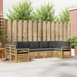  Set vanjskih sofa 7 pcs Bijela i antracit 304 x 130,5 x 73 cm | shoptok.hr