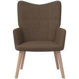  Stol za sproščanje s stolčkom rjavo blago, (20935167) | Shoptok.si
