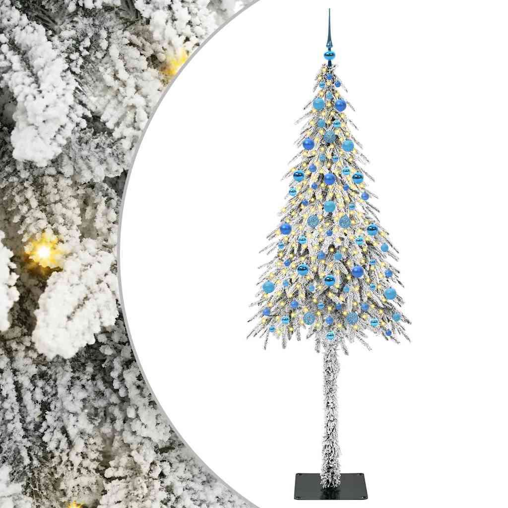 vidaXL Božično drevo med 300 LED z stojalom Bela 210 cm PE in jeklo | Shoptok.si