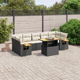 vidaXL 8-dijelni set vrtnih sofa od poliratana s jastucima crni | shoptok.hr