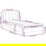  Krevet s madracem smeđi 90 x 190 cm od umjetne kože | shoptok.hr