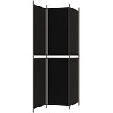 Sobna pregrada s 3 panela crna 150 x 220 cm od tkanine | Eponuda.ba