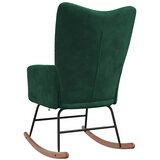  Stolica za ljuljanje tamnozelena baršunasta | shoptok.hr