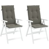  Jastuci za stolice 2 kom tamnosivi 120 x 50 x 4 cm od tkanine | shoptok.hr