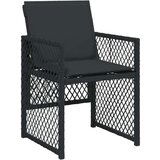 vidaXL 11-dijelni vrtni blagovaonski set s jastucima poliratan crni | shoptok.hr