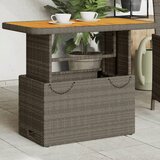  Vrtni stol sivi 90 x 55 x 71 cm od poliratana i bagremovog drva | shoptok.hr