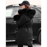 DStreet Kurtka damska CHARMFUR parka z futerkiem czarna | Shoptok.si