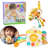 Lean Toys Senzorična igrača 3 v 1 z ropotuljico in grizalom | Shoptok.si