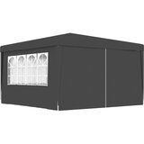 vidaXL Profesionalen vrtni šotor s stranicami 4x4 m antraciten 90 g/m² | Shoptok.si