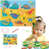  Drvena slagalica s magnetima Interlacing Dinosaurs | shoptok.hr