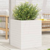 Maison Chic Vrtno cvetlično korito - Cvetlični Lonec belo 40x40x46 cm trdna borovina, (21788750) | Shoptok.si