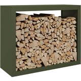  Stalak za drva za ogrjev zeleni 100x40x80 cm čelični | Eponuda.ba