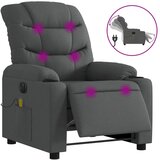 Maison Chic Električni masažni naslanjač - Relax naslanjač temno sivo blago, (22062341) | Shoptok.si