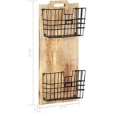  Zidni stalak za časopise 33x10x67 cm masivno grubo drvo manga | shoptok.hr