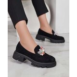 Resti Black women's moccasins with colorful Glam crystals | ePonuda.com