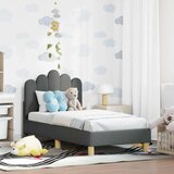  Posteljica za malčke z vzglavjem Temno siva 70 x 140 cm blago, (5000121026) | Shoptok.si