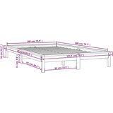  Okvir za krevet od borovine bijela 180x200 cm veliki bračni | shoptok.hr