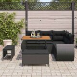  Vrtna sedežna garnitura z blazino 8 pcs Črna poli ratan, (5000133502) | Shoptok.si