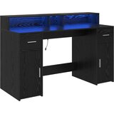 vidaXL stol Crni hrast 140x55x91 cm Konstruirano drvo | shoptok.hr