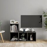 The Living Store TV omarice 2 kosa visok sijaj sive 72x35x36,5 cm iverna plošča - TV Omarica, (21374740) Cene