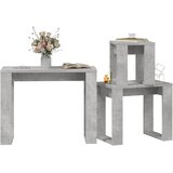  Uklapajući stolići 3 kom siva boja betona od konstruiranog drva | Shoptok.si