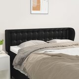  Uzglavlje s ušima crno 147x23x78/88 cm od umjetne kože | shoptok.hr