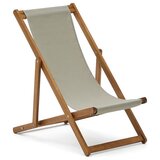 Kave Home svetlo siv zložljiv ležalnik za plažo iz akacijevega lesa la forma adredna | Shoptok.si