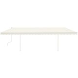  Tenda na ručno uvlačenje s LED svjetlima 6 x 3 m krem | shoptok.hr