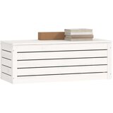  Kutija za pohranu bijela 89 x 36 5 x 33 cm od masivne borovine | shoptok.hr