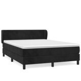 The Living Store Box spring postelja z vzmetnico črna 140x200 cm žamet - Box Spring Postelja, (21489383) | Shoptok.si