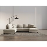 Cosmopolitan Design Bež baršunasti sklopiva/s prostorom za odlaganje kutna garnitura (s lijevim kutom/u obliku slova "U") Kyoto – | shoptok.hr