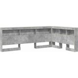  Skladišno uzglavlje Betonski sivi 207,5 x 137,5 x 76,5 cm | shoptok.hr
