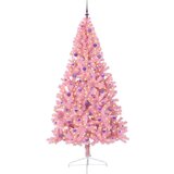 vidaXL Umjetna preddekorirana božićna jelka Roza 240 cm PVC | Shoptok.si