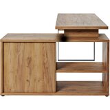 Livetastic KOTNA PISALNA MIZA kovina, leseni material antracit, barve hrasta | Shoptok.si