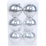  Božićne kuglice 8 cm, 6 kom/pak, srebrne 51-030000 Cene