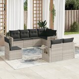 vidaXL 8-dijelni set vrtnih sofa od poliratana s jastucima svjetlosivi | shoptok.hr