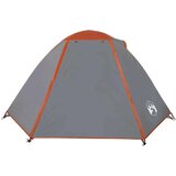 vidaXL Šotor za kampiranje 2 osebi siv oranžen 224x248x118cm 185T taft | Shoptok.si