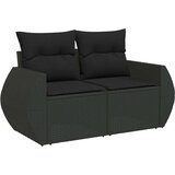  10-dijelni set vrtnih sofa s jastucima crni od poliratana | shoptok.hr