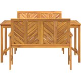  Komplet za jedilnico v vrtu 3 pcs Rjava 150 x 90 x 74 cm, (5000045122) | Shoptok.si