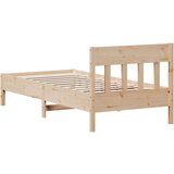  Okvir kreveta s uzglavljem 100 x 200 cm od masivne borovine | shoptok.hr