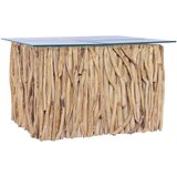  Stolić za kavu sa staklenom površinom 66x66x40 cm od tikovine | shoptok.hr