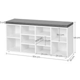  Ormarić za cipele sa sjedalom - LHS010W01 | shoptok.hr