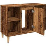 vidaXL Kopalniška omarica star les 80x33x60 cm inženirski les | Shoptok.si