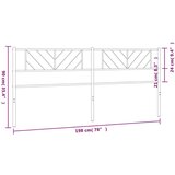  Kovinsko vzglavje belo 193 cm, (20954097) | Shoptok.si