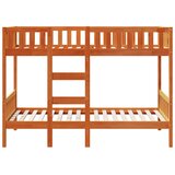 Krevet na kat voštano smeđi 90x200 cm od masivne borovine | shoptok.hr