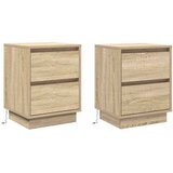  Noćni ormar s ladicama 2 pcs Sonoma hrast 39 x 34,5 x 50 cm | shoptok.hr