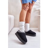 FR1 Women's Snow Boots On Platform With Embroidery Black Tirissa Cene