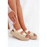 Boto Women's Platform Sandals With Velcro Beige Nitepira | Shoptok.si