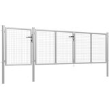  Vrtna vrata Čelik 400x100 cm Srebrna | shoptok.hr