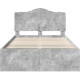  Krevetna konstrukcija s uzglavljem Betonska siva 135 x 190 cm | shoptok.hr